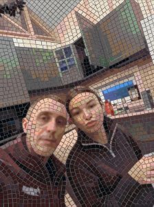 Mosaic Portrait of a Couple – Classical AI Style