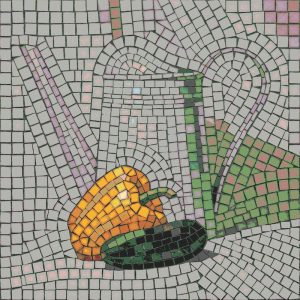 Vibrant Vegetable Still Life Mosaic Art