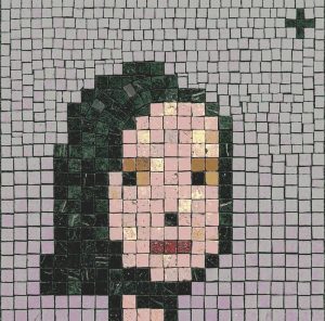 Minimalist Mosaic Portrait – Modern AI Art