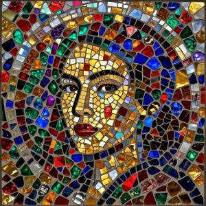 Colorful Mosaic Portrait – Custom Opus Incertum Art