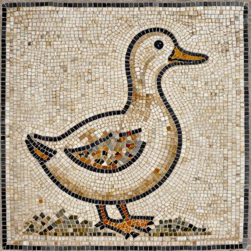 Funny Duck Mosaic Art - Custom Opus Tessellatum