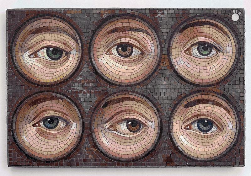 Mosaic Art: Six Mysterious Eyes