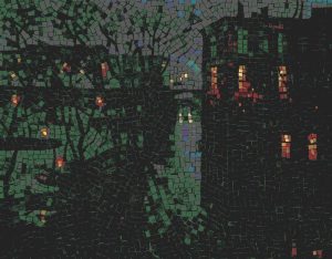 Night Lights Abstract Mosaic Art