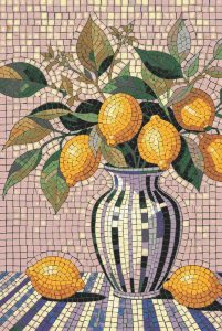 Lemon Still Life Mosaic Art