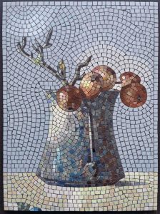 Mosaic Still Life with Fruit and Vase