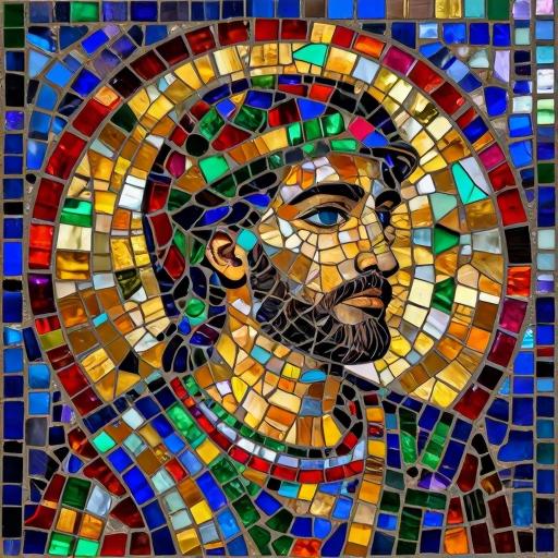 Byzantine Style Mosaic Portrait of a Saint