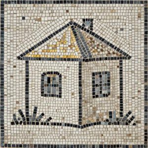 Handcrafted Opus Tessellatum House Mosaic Art