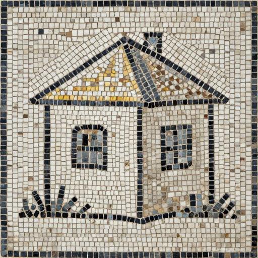 Handcrafted Opus Tessellatum House Mosaic Art