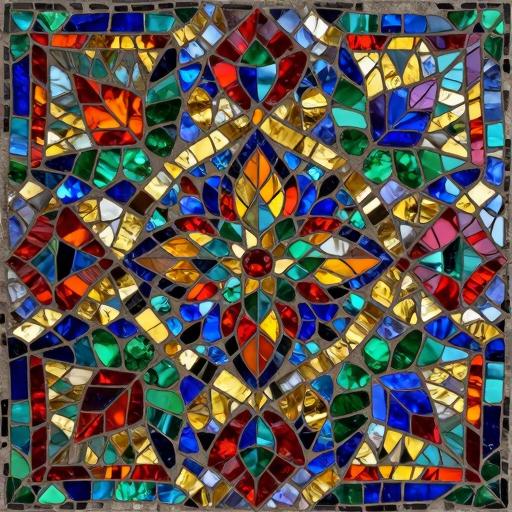 Art Deco Floral Mosaic Ornament