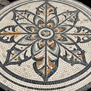 Art Nouveau Floral Mosaic Table Top