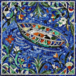 Florentine Mosaic Art – Fish in Blue Waters