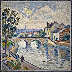 The Bridge at Argenteuil Mosaic Art – Claude Monet Style