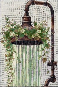 Nature’s Shower Mosaic Art – Organic Home Decor