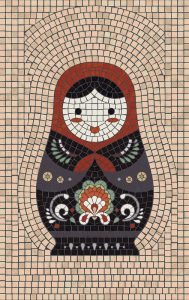 Matryoshka Doll Mosaic Art – Traditional Russian Folk Style