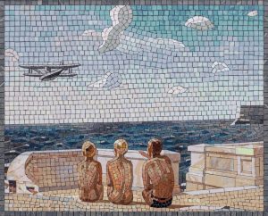 Nostalgic Flight Mosaic Art