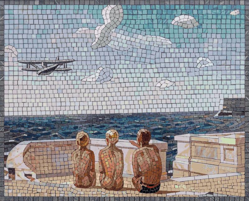 Nostalgic Flight Mosaic Art
