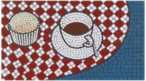 Cozy Coffee Break Mosaic Art