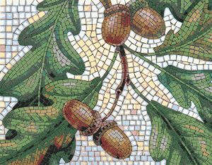 Oak Leaves and Acorns Mosaic Art