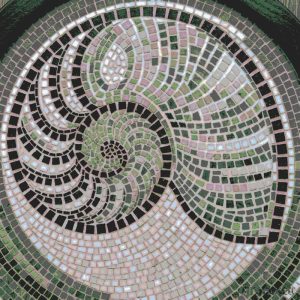 Hypnotic Spiral Mosaic Art – 60×60 cm