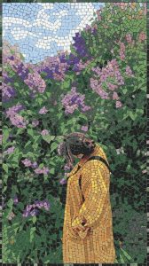 Walk in the Blooming Garden Mosaic Art