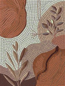 Earthy Organic Abstract Mosaic Art
