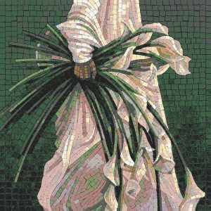 Classical Mosaic Art – Figure with Green Foliage