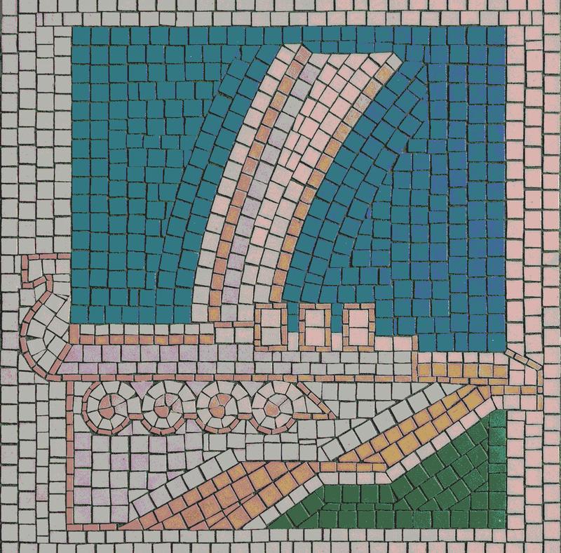 Vintage Steam Locomotive Mosaic Art