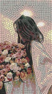 Romantic Rose Bouquet Mosaic Art