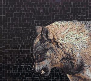 Wolf Profile Mosaic Art – Wild Nature Wall Decor