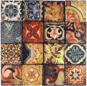 Colorful Geometric Mosaic Tile Set