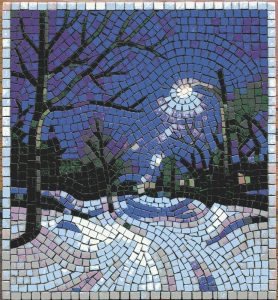 Moonlight Night Mosaic Art