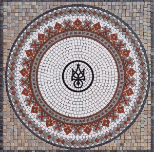 Symbolic Circular Mosaic Art – Classical Style