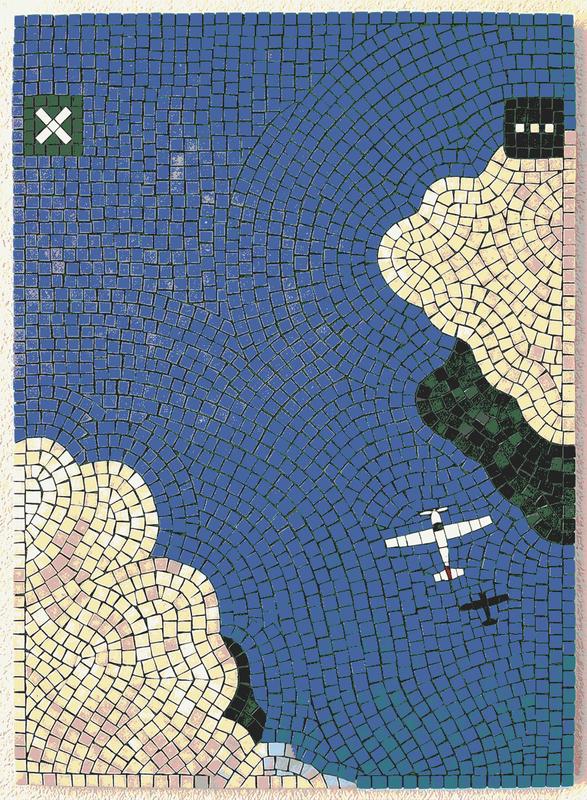 Sky Flight Mosaic Art - Blue Sky and Airplanes