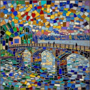 Claude Monet’s Argenteuil Bridge Mosaic Art