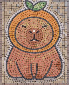 Cute Orange Character Mosaic Art