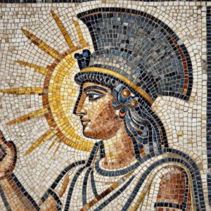 Athena Mosaic Art | Ancient Pompeii Style Opus Tessellatum