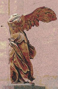 Winged Victory Mosaic Art – Classical Mythology