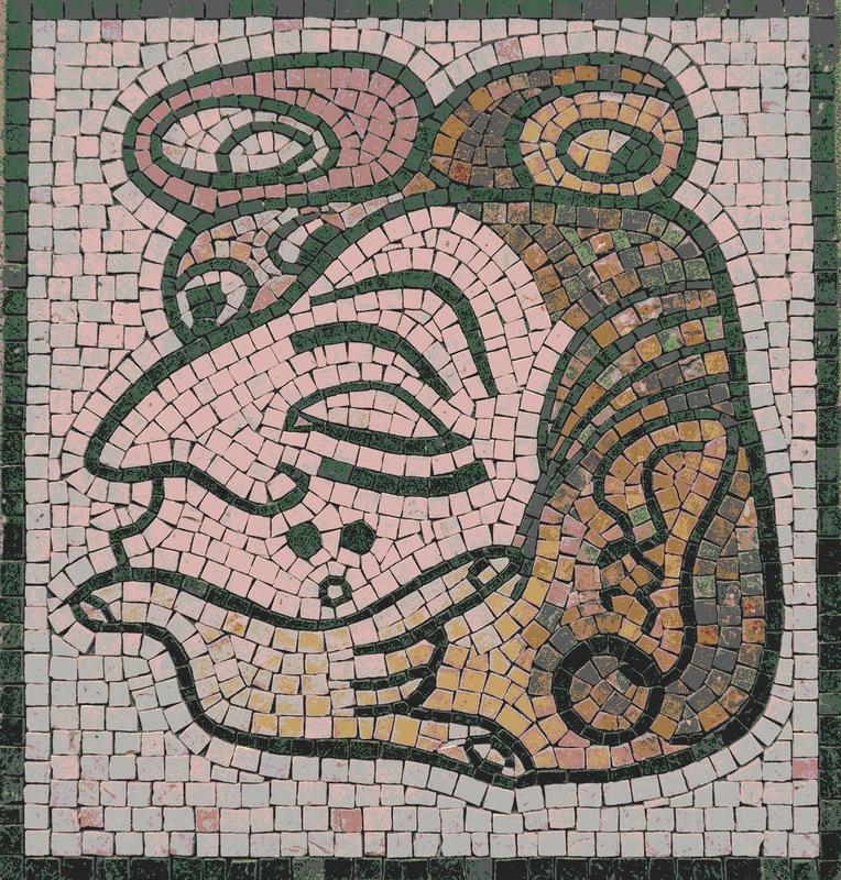 Abstract Mosaic Face Portrait - 40x42 cm