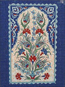 Traditional Ottoman Floral Mosaic Art – 30×40 cm