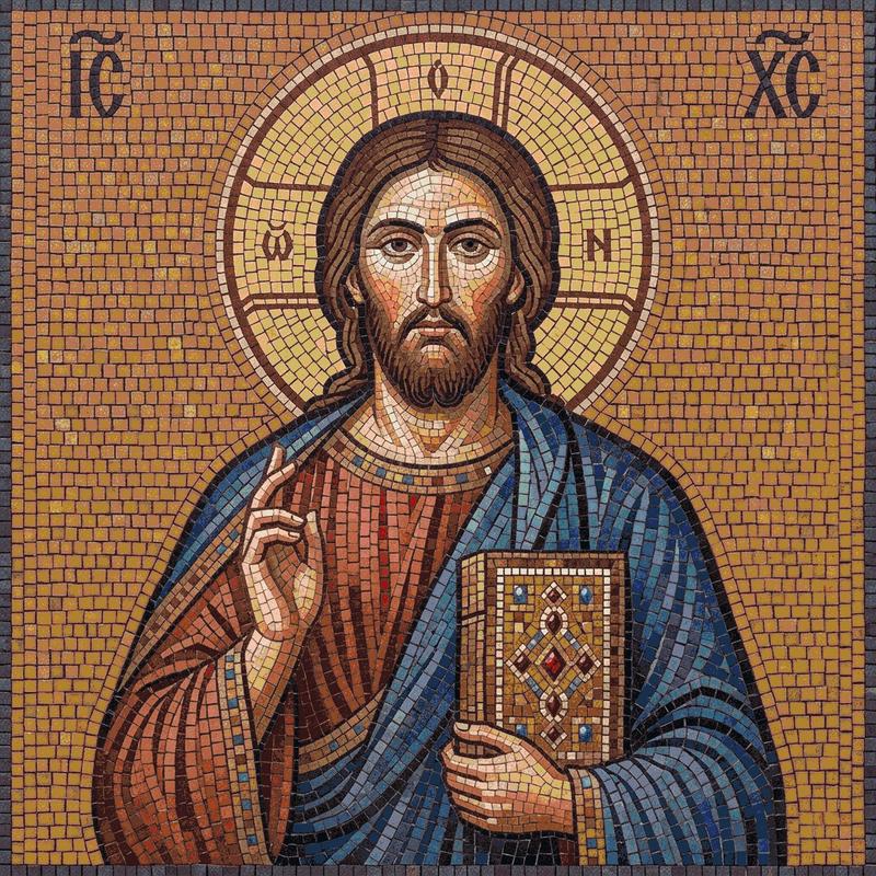 Mosaic Portrait of Jesus Christ - Divine Art