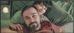 Mosaic Portrait of Father and Child