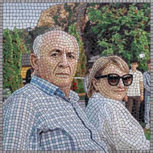 Custom Mosaic Portrait of a Couple