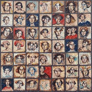 Classical Mosaic Portrait Grid Art