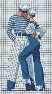 Romantic Sailor’s Kiss Mosaic Art