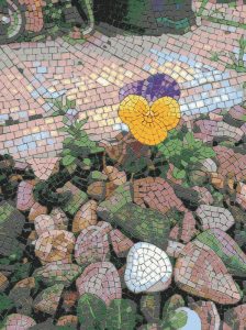 Yellow Flower Mosaic Art – Nature’s Resilience