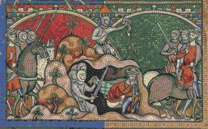 Medieval Knights Mosaic Art – Epic Historical Scene