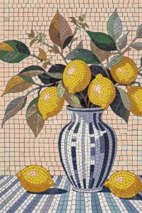 Lemon Still Life Mosaic Art – 30×45 cm