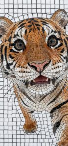 Majestic Tiger Mosaic Art – Classic AI Style