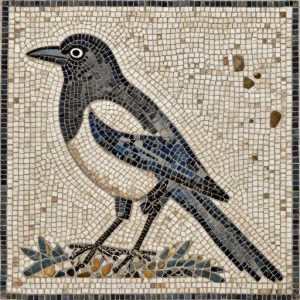 Custom Magpie Bird Mosaic Art – Opus Tessellatum