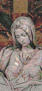 Serene Woman Mosaic Portrait